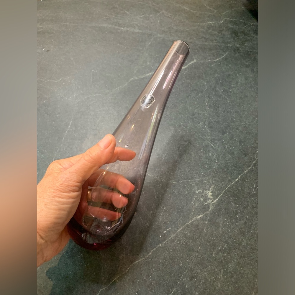IKEA | Vintage Amethyst Pulled Glass Teardrop Vase (2 of 2)